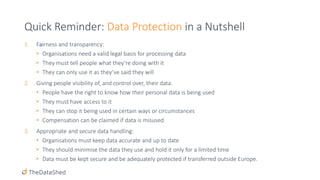 GDPR Practicalities - The Data Shed | PPTX