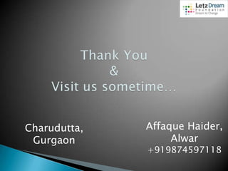 Charudutta,
Gurgaon

Affaque Haider,
Alwar
+919874597118

 