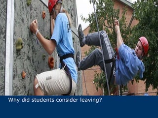Why did students consider leaving? 