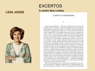 LÍDIA JORGE
EXCERTOS
O Jardim Sem Limites
 