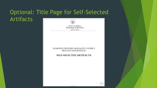 Optional: Title Page for Self-Selected
Artifacts
 
