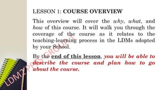 Learning Delivery Modalities Course 2: | PDF