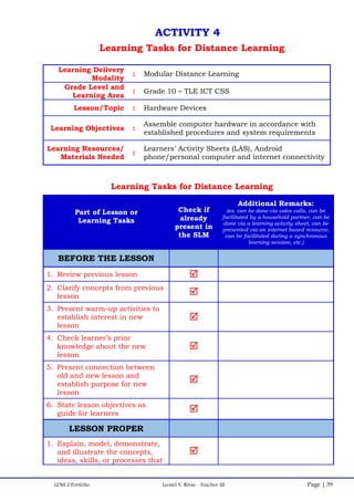 TLE ICT Ldm2 portfolio | PDF