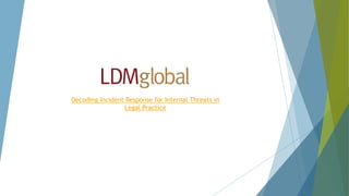 Decoding Incident Response for Internal Threats in
Legal Practice
 