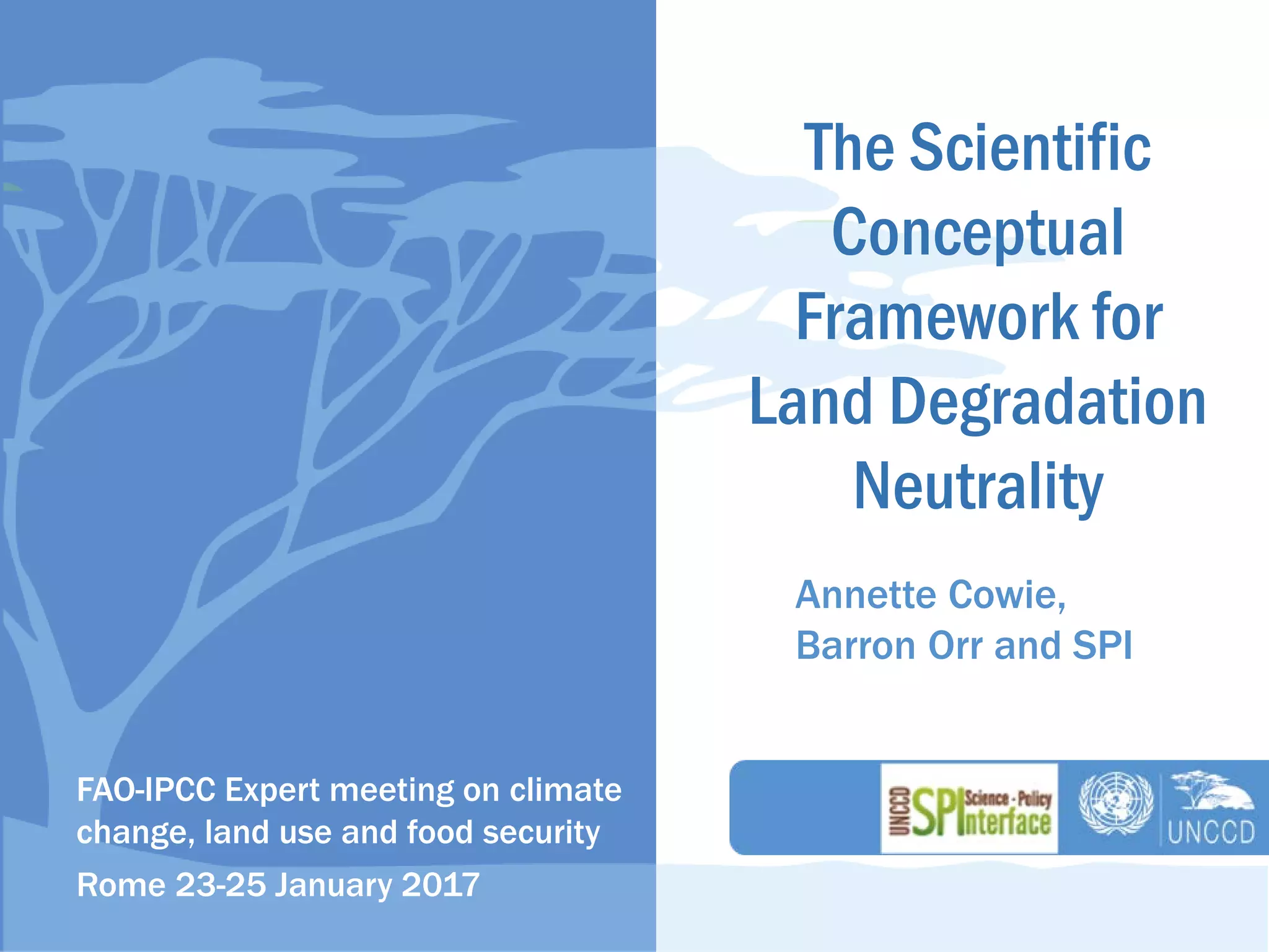 The Scientific Conceptual Framework for Land Degradation Neutrality | PDF