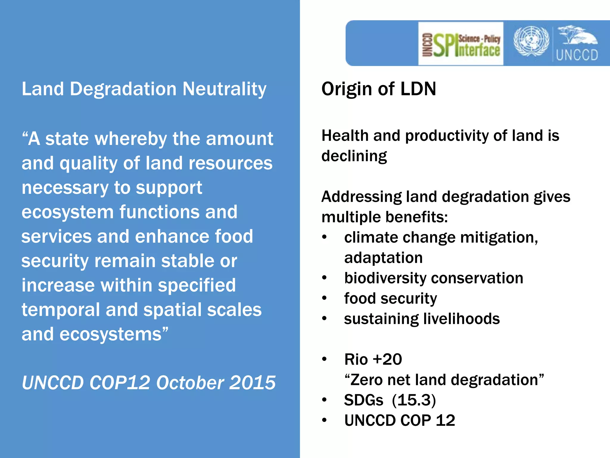 The Scientific Conceptual Framework for Land Degradation Neutrality | PDF
