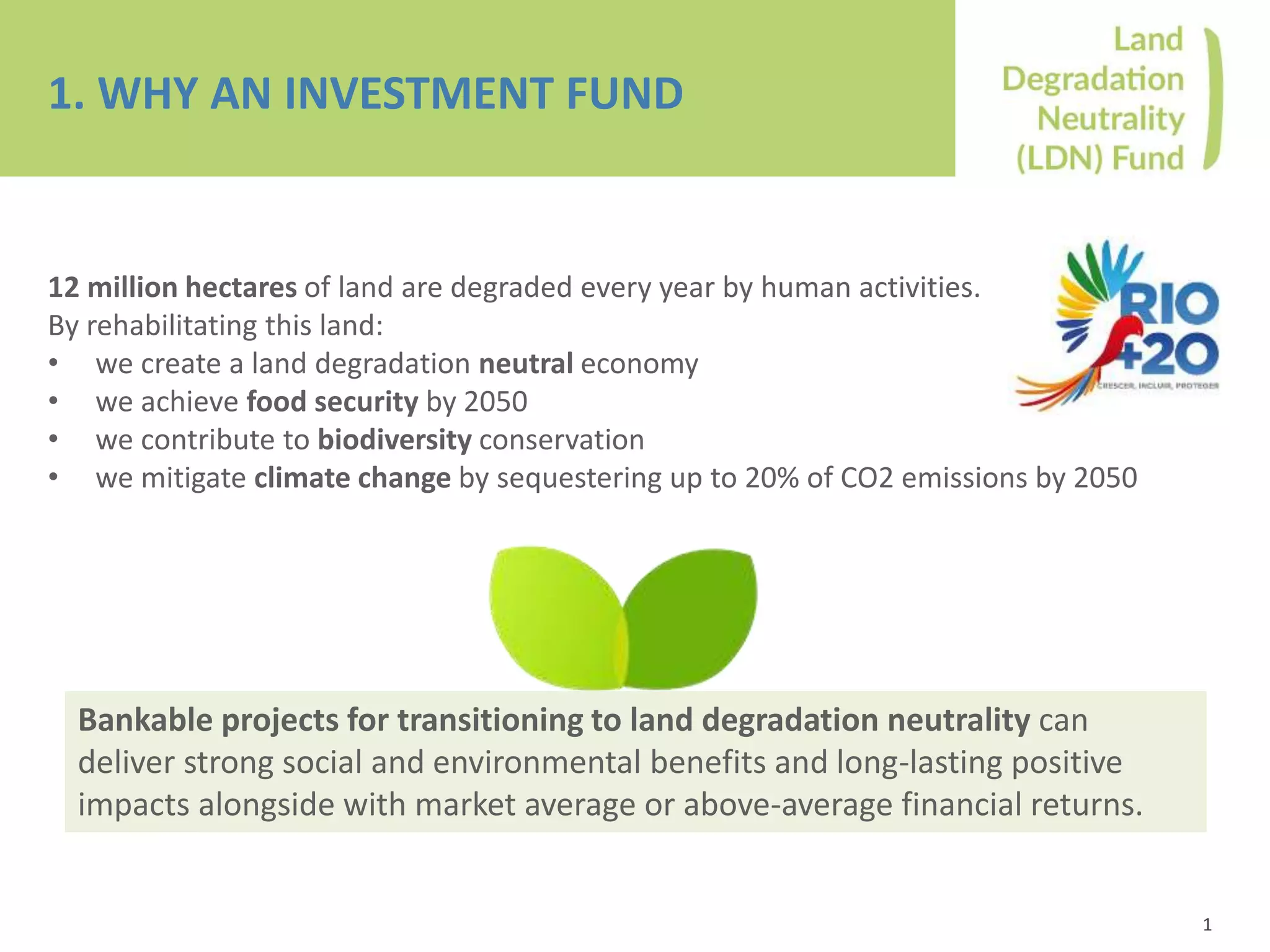 Land Degradation Neutrality (LDN) Fund – UNCCD Global Mechanism | PPTX