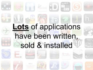 Lots of applications
have been written,
sold & installed
 