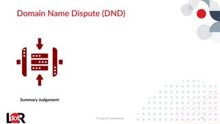 Domain Name Dispute (DND)
Private & Confidential 9
Summary Judgement
 