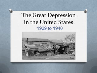 LDP#3_MV - The Great Depression in the United States | PPT