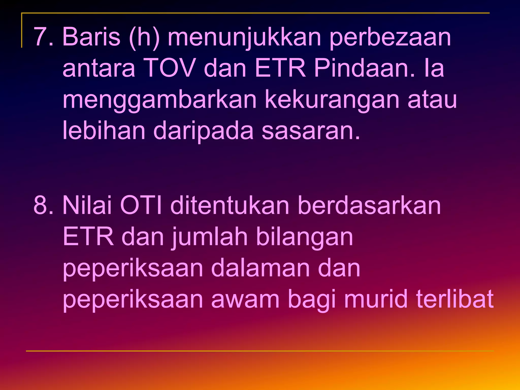 LANGKAH-LANGKAH MENGISI BORANG HC2Borang HC2 memberi gambaran kepada panitia dan guru mata pelajaran mengenai kedudukan dan potensi setiap muridIa di bawah tanggungjawab panitia mata pelajaran. Digunakan dalam menentukan ETR Pindaan dalam Borang HC1