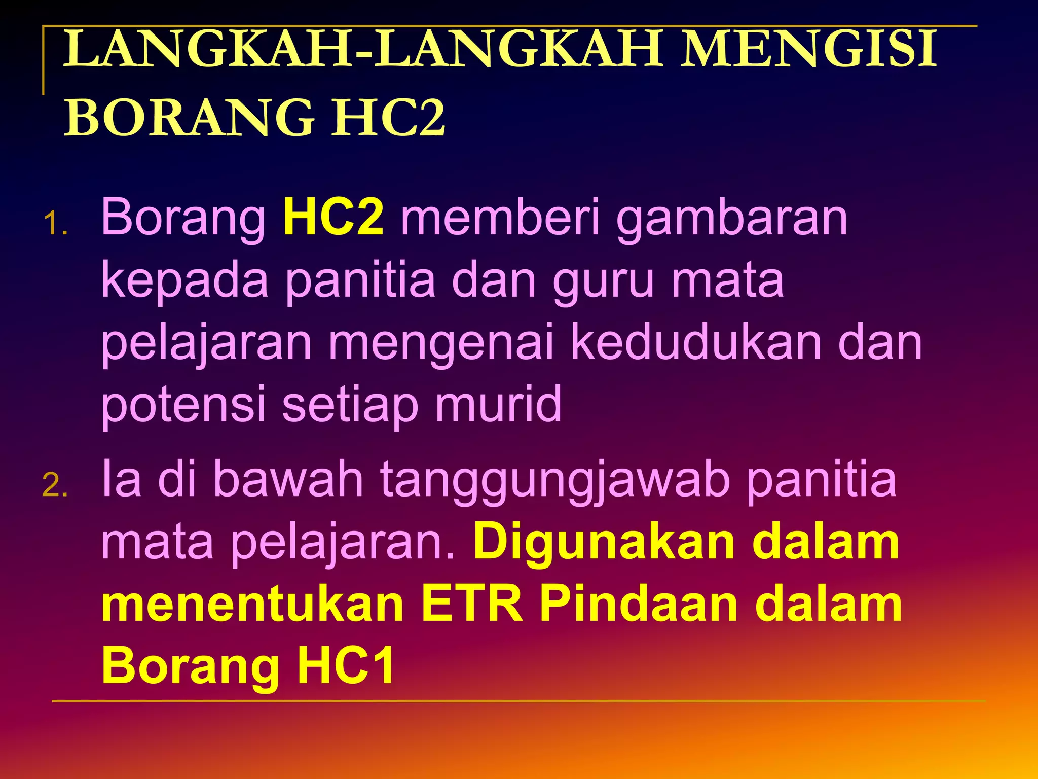 3. Berdasarkan gred TOV ke ETR panitia boleh menentukan kumpulan strategi untuk tujuan penambahbaikan4. Boleh dipapar di papan kenyataan kelas untuk makluman dan motivasi muridSheet 3