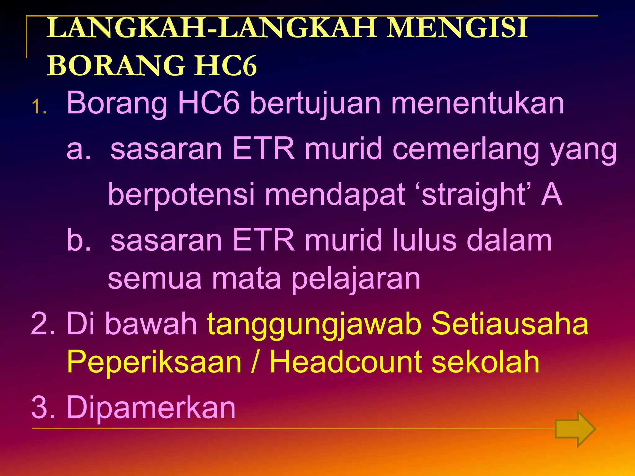 RUMUSAN PENYEDIAAN DAN PERGERAKAN BORANG HEADCOUNT