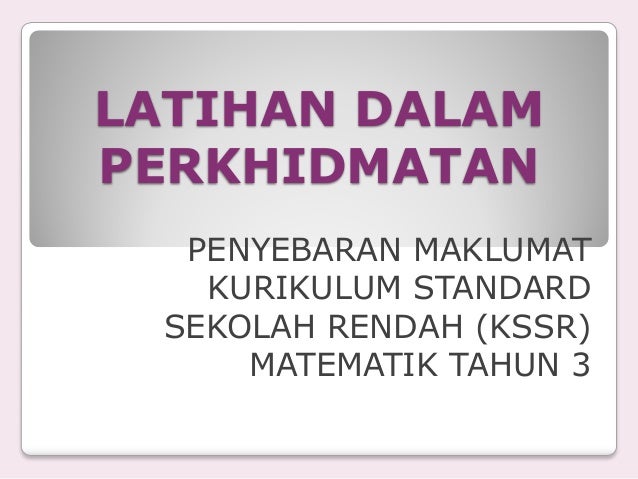 Bahan LDP Matematik Tahun 3