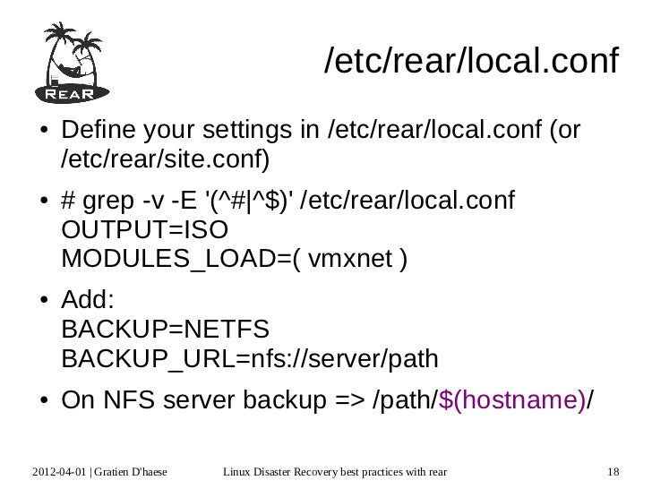 Linux Disaster Recovery Best Practices With Rear