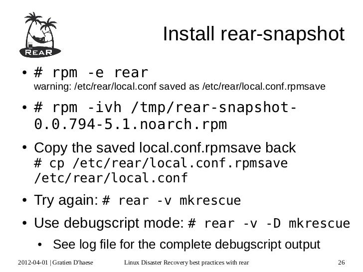 Linux Disaster Recovery Best Practices With Rear