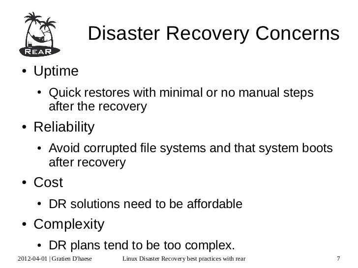 Linux Disaster Recovery Best Practices With Rear