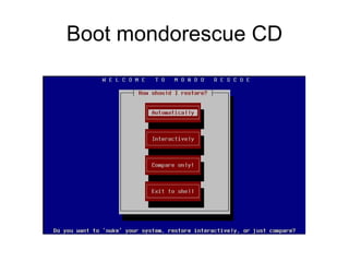 Boot mondorescue CD 