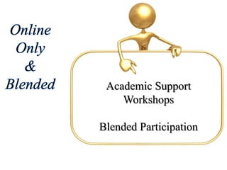 Academic Support
Workshops
Blended Participation
 