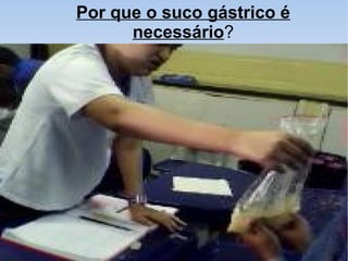 Por que o suco gástrico é
necessário?
 