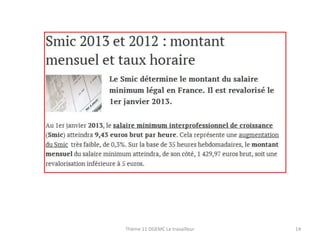 Thème 11 DGEMC Le travailleur

14

 