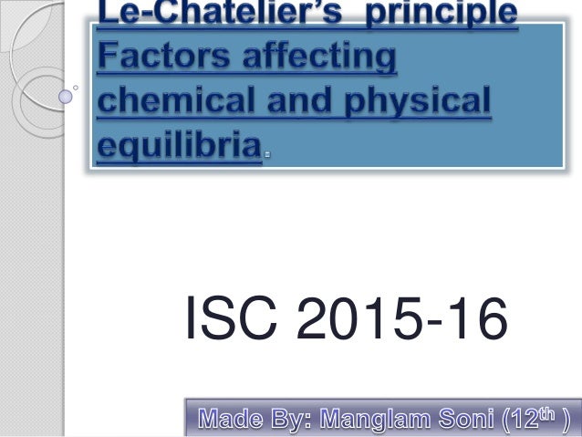 Le chatelier’s principle 2