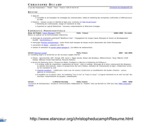 http://www.elanceur.org/christopheducamphResume.html 