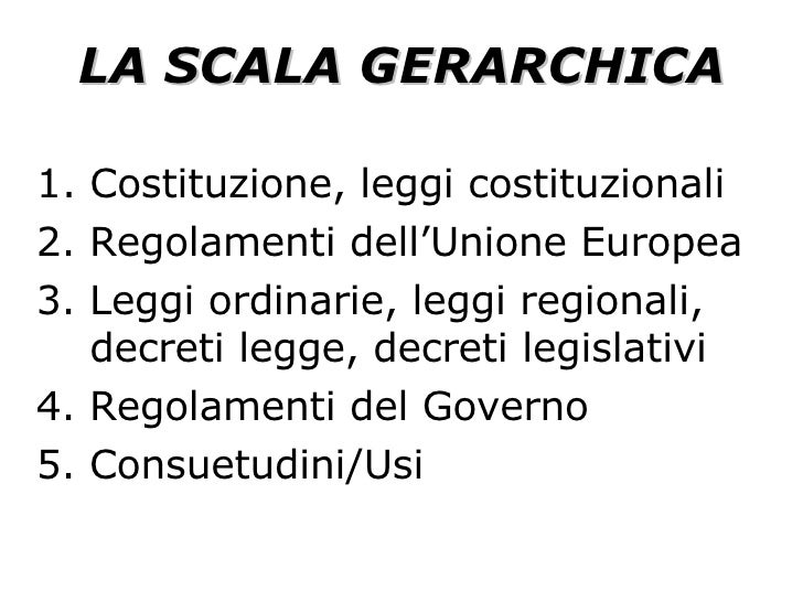 Le fonti del diritto
