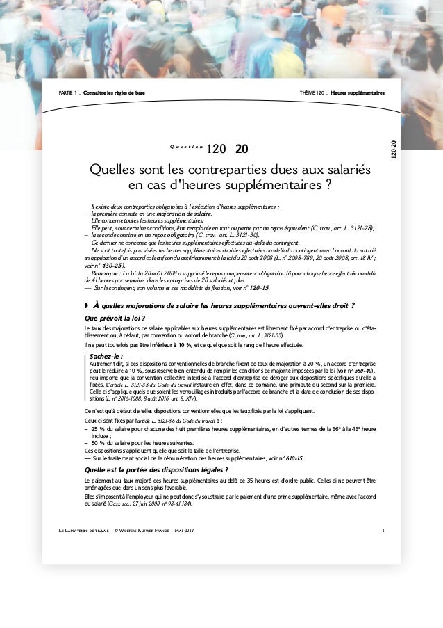 Extrait De L Ouvrage Le Lamy Temps De Travail