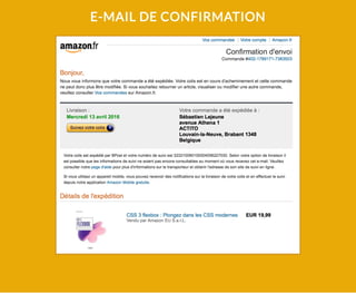 E-MAIL DE CONFIRMATION
 