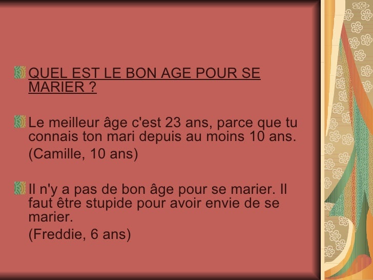 Le Mariage Vu Par Les Enfants