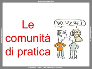 Le comunità di pratica 