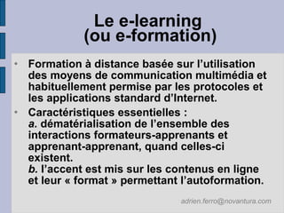 2007 10 25 Le rapid elearning : un atout pour la  FOAD