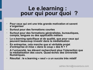 2007 10 25 Le rapid elearning : un atout pour la  FOAD