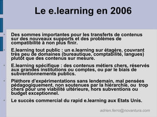 2007 10 25 Le rapid elearning : un atout pour la  FOAD