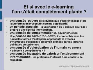 2007 10 25 Le rapid elearning : un atout pour la  FOAD