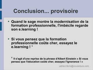 2007 10 25 Le rapid elearning : un atout pour la  FOAD