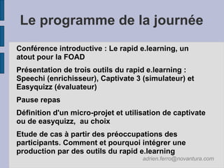 2007 10 25 Le rapid elearning : un atout pour la  FOAD