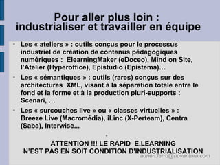 2007 10 25 Le rapid elearning : un atout pour la  FOAD