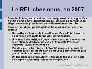 2007 10 25 Le rapid elearning : un atout pour la  FOAD