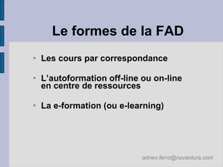2007 10 25 Le rapid elearning : un atout pour la  FOAD