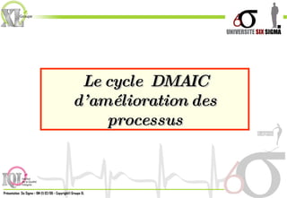 Le cycle  DMAIC d’amélioration des processus 