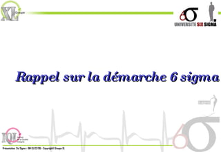 Rappel sur la démarche 6 sigma 