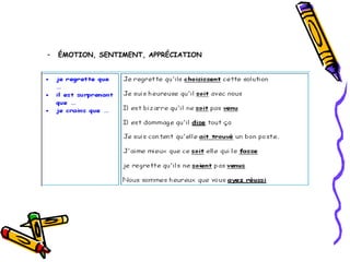 – ÉMOTION, SENTIMENT, APPRÉCIATION
 