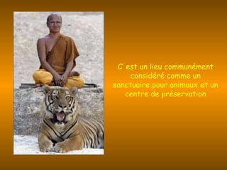 C’ est un lieu communément   considéré comme un sanctuaire pour animaux et un centre de préservation 