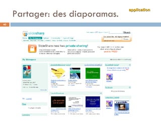 Partager: des diaporamas. application 