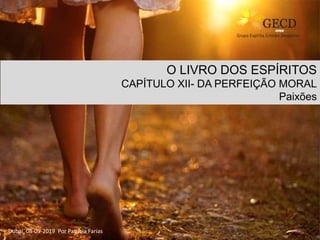 O LIVRO DOS ESPÍRITOS
CAPÍTULO XII- DA PERFEIÇÃO MORAL
Paixões
Dubai, 08-09-2019 Por Patrícia Farias
 