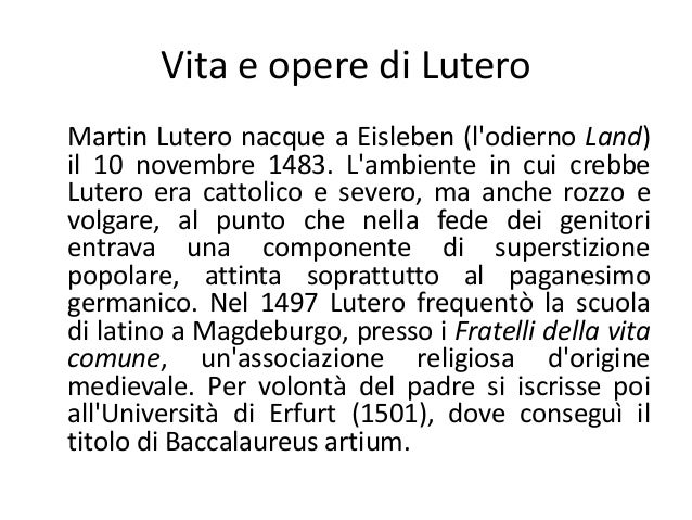 Le 95 Tesi di M. Lutero