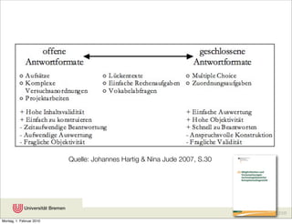 Quelle: Johannes Hartig & Nina Jude 2007, S.30




                                                                           © Prof. Dr. Karsten D. Wolf 2006
Montag, 1. Februar 2010
 