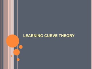 LEARNING CURVE THEORY
 